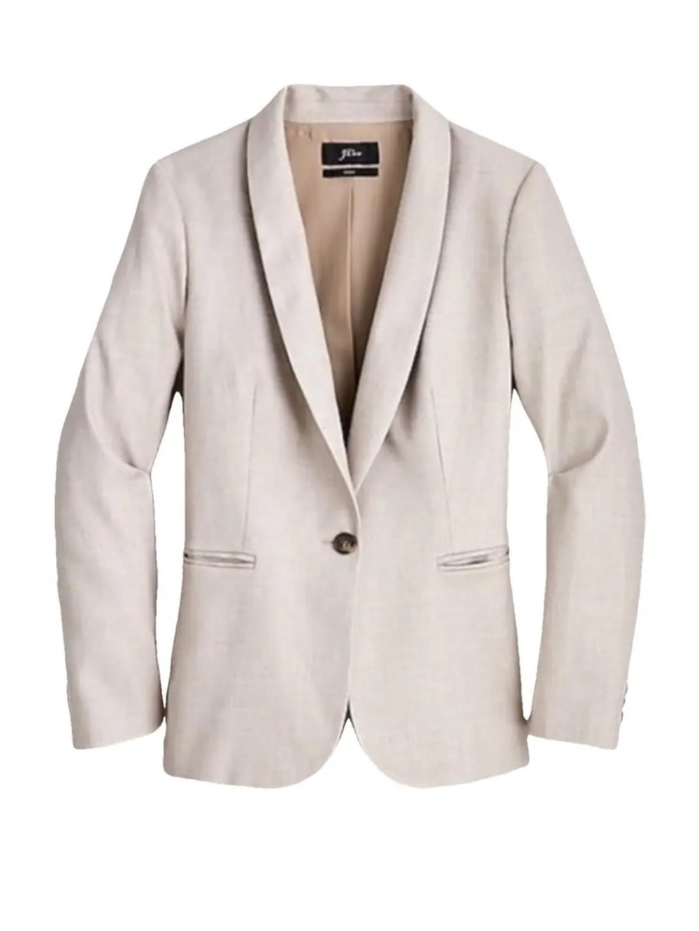 J. Crew Flax Tan Blazer Beige Parke Jacket Linen Women Casual Size 6T